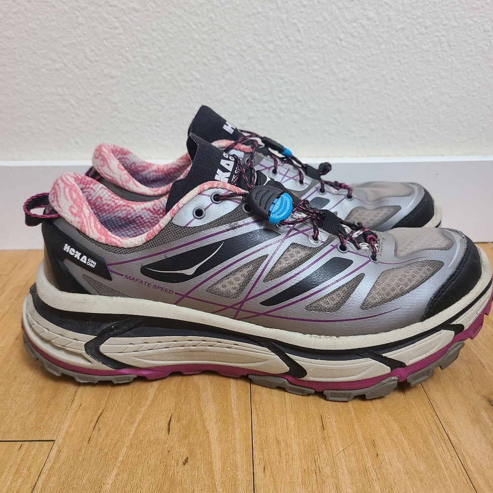 Womens Hoka One One Mafate Speed Trail Running Shoes Size 9